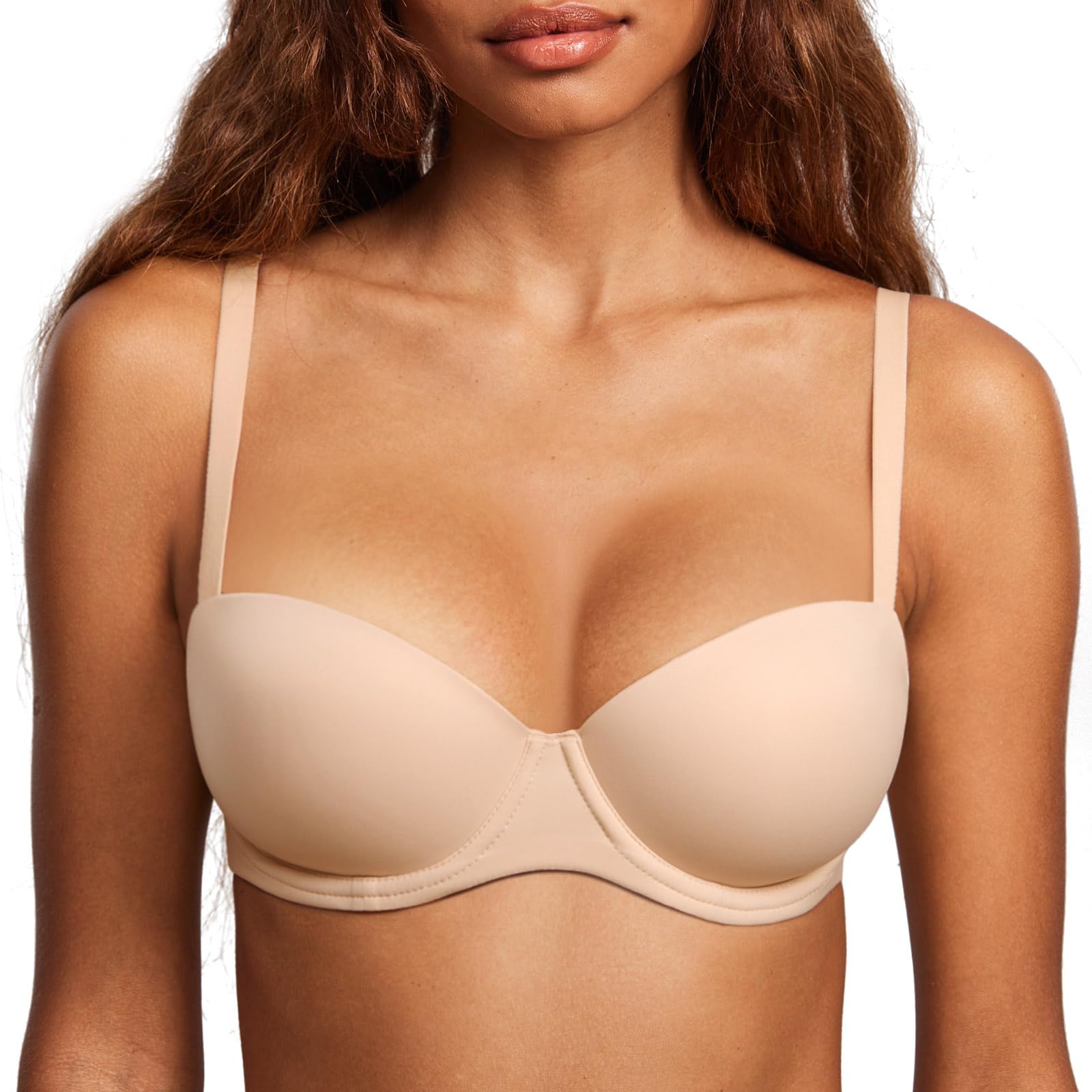 Camiseta Feminina Balconette Sutiã Dobreva Underwire 34b Bege