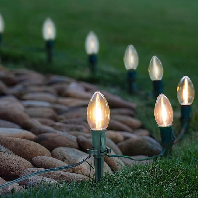 Christmas Pathway String Lights Niosta 30m 20 Led Branco Quente