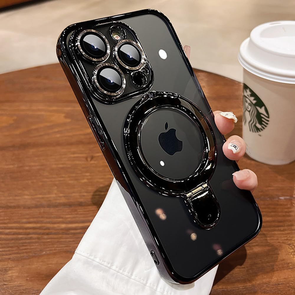 Capa De Telefone Zinlyuen Magnetic Ring Com Suporte Para Iphone 16 Pro Max 6,9"