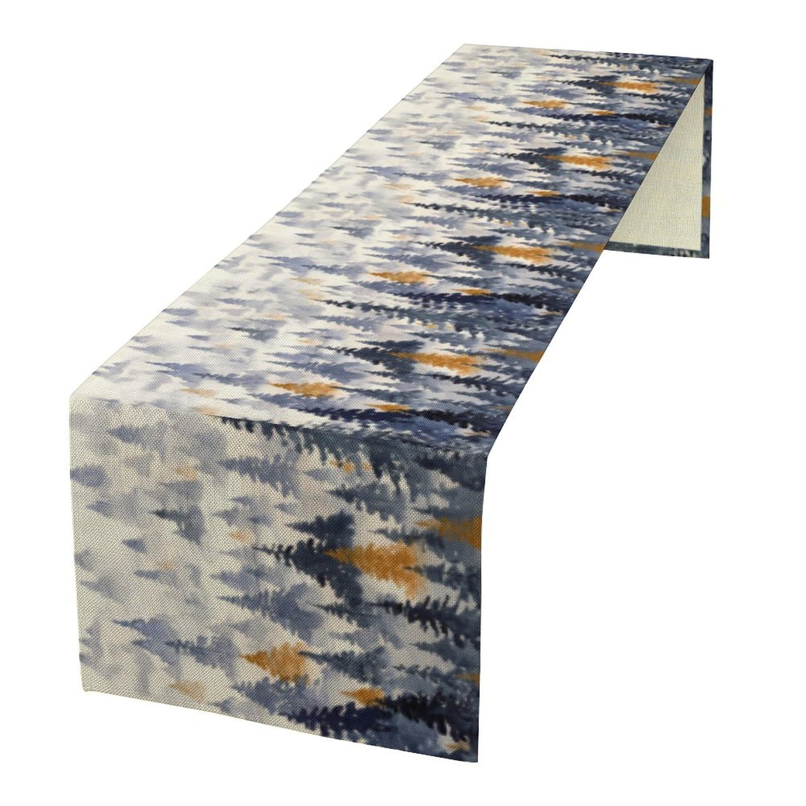 Table Runner Llylumty Aquarela Paisagem Florestal 33x184cm