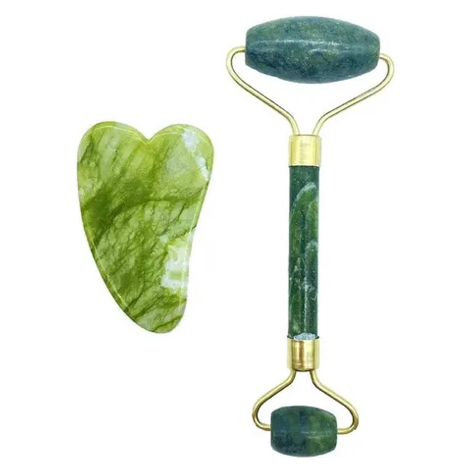 Massageador Facial Linfático Jade Roller