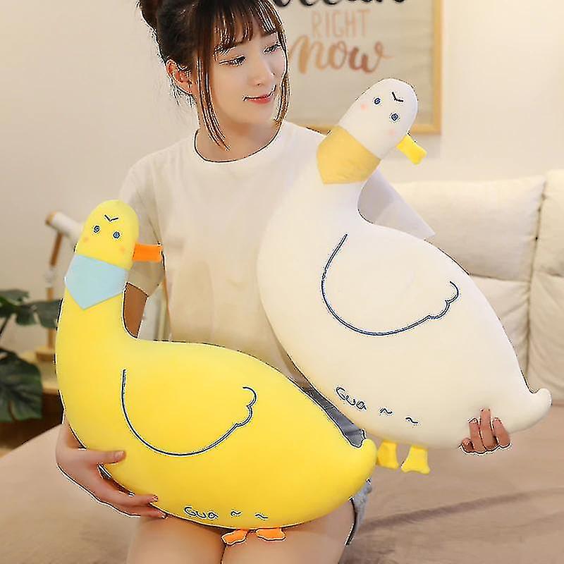 Pato Branco 1pcs Simulação Criativa Dente Almofadas De Pelúcia Bonito