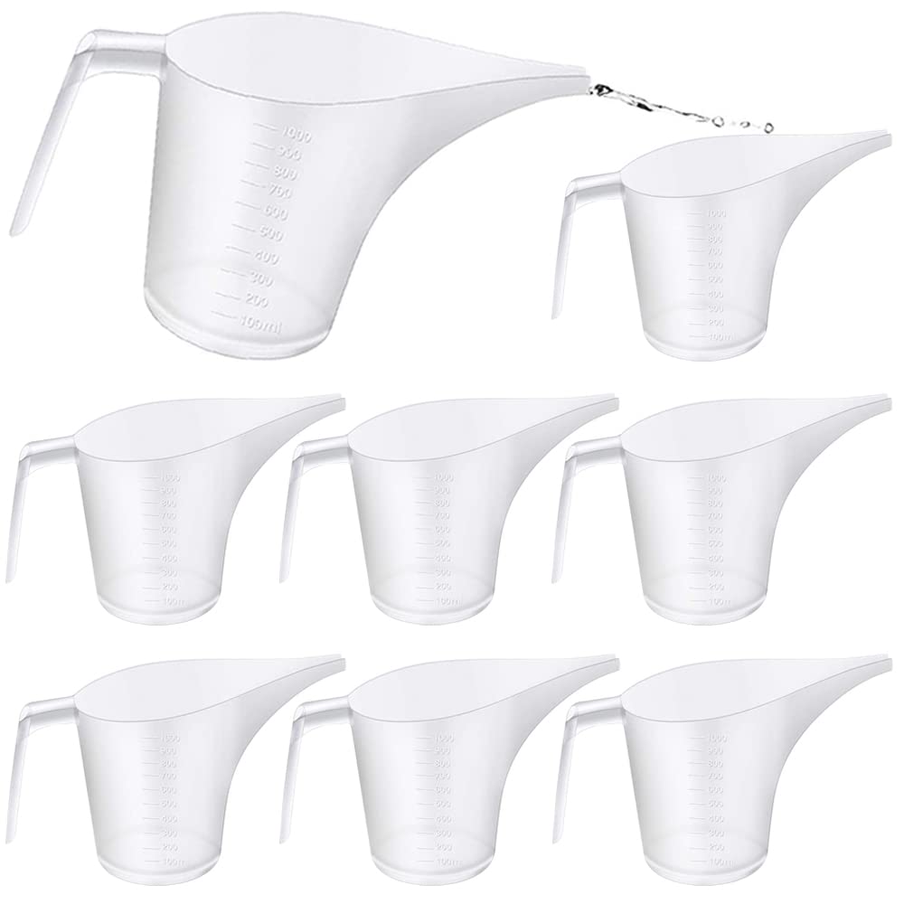 Conjunto De Copos De Medição Beeldeel, Pacote Com 8 Unidades, 1000 Ml Com Bico Longo