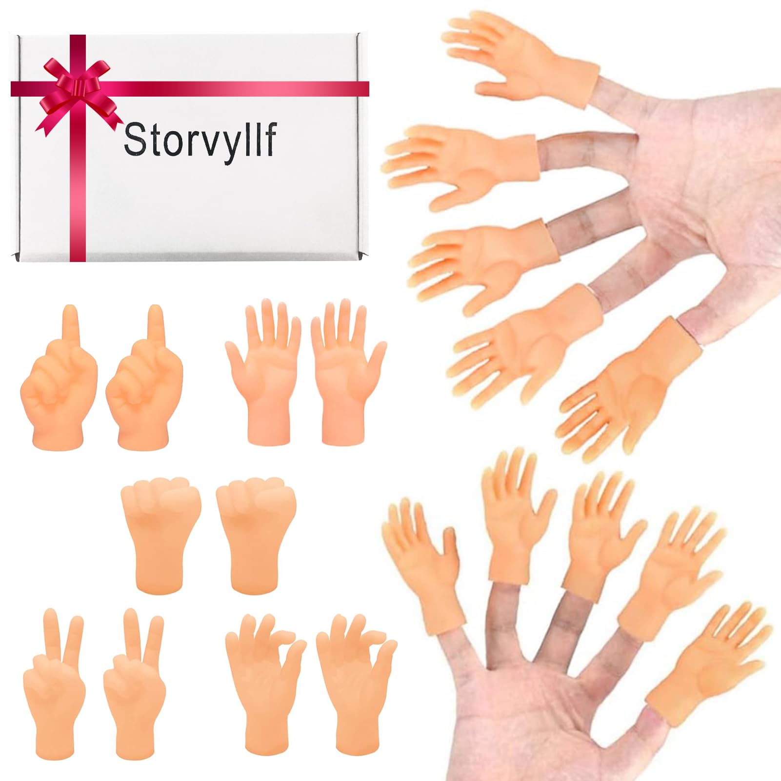 Finger Puppets Storvyllf Tiny Hands Design Realista X20
