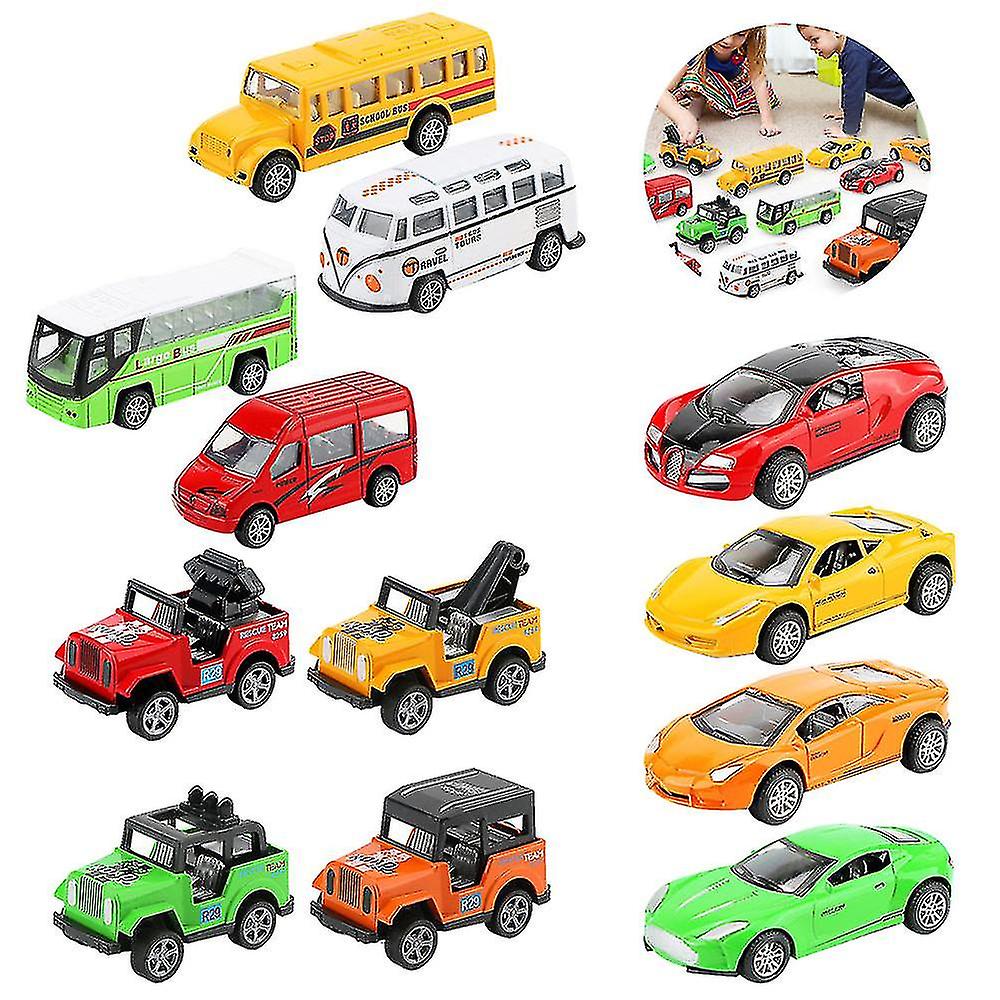 Sl 4 Piece Pull Back Die Cast Metal Toy Car Modelo De Veículo Se