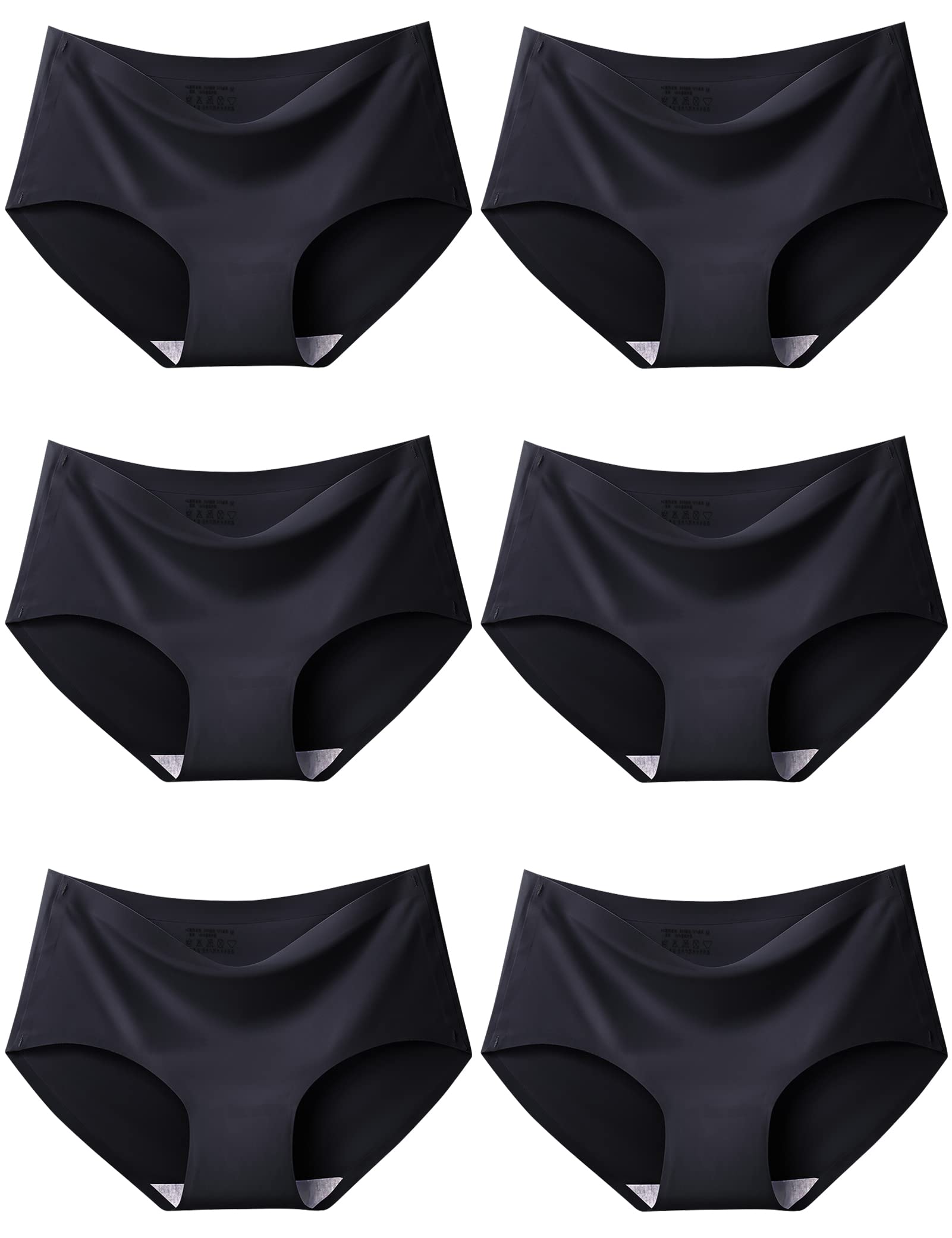 Cuecas De Biquíni Sem Costura Kiench Teen Girls, Pacote Com 6