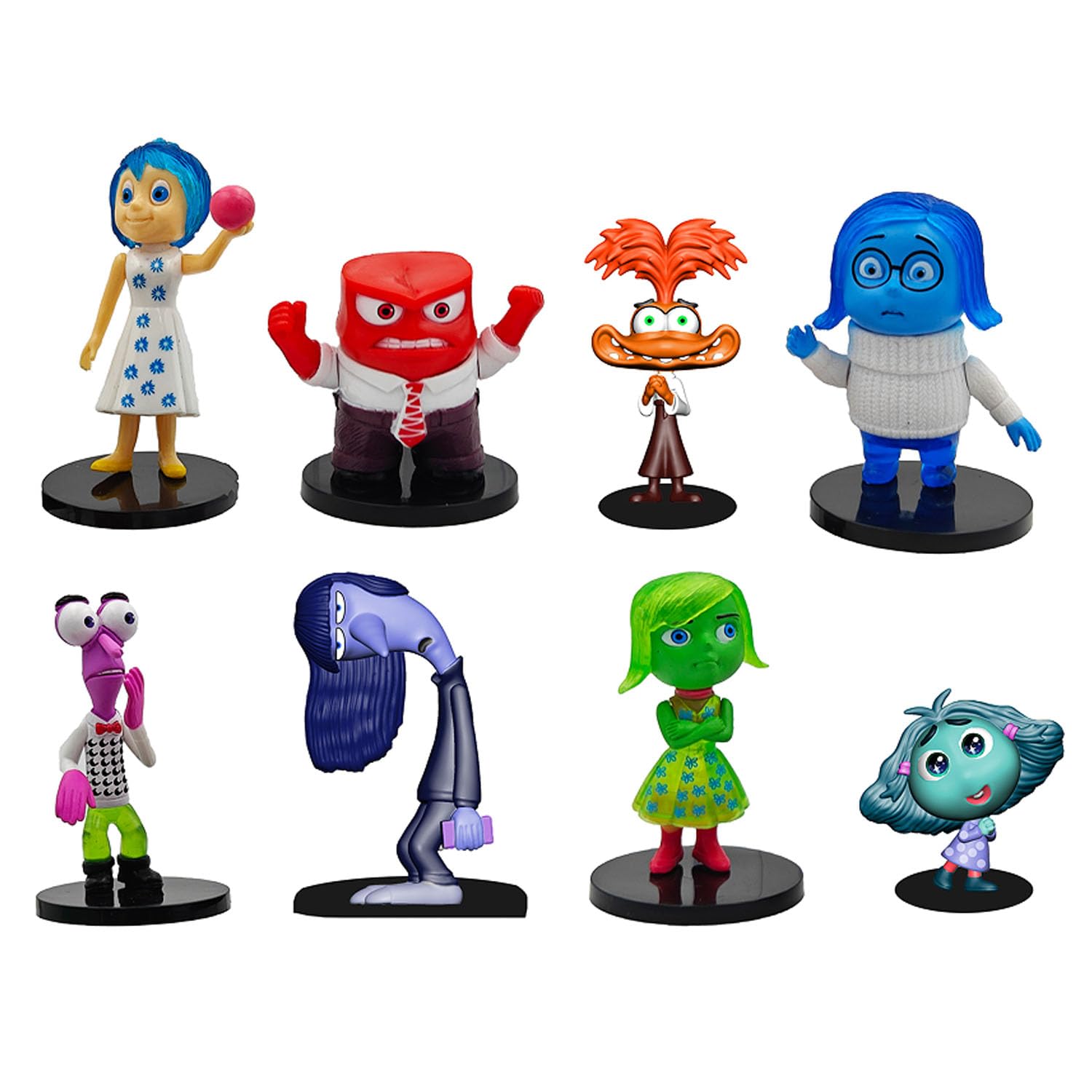 Cake Topper Mc Ttl Inside Out 2 Bonecos De Pvc 8 Peças