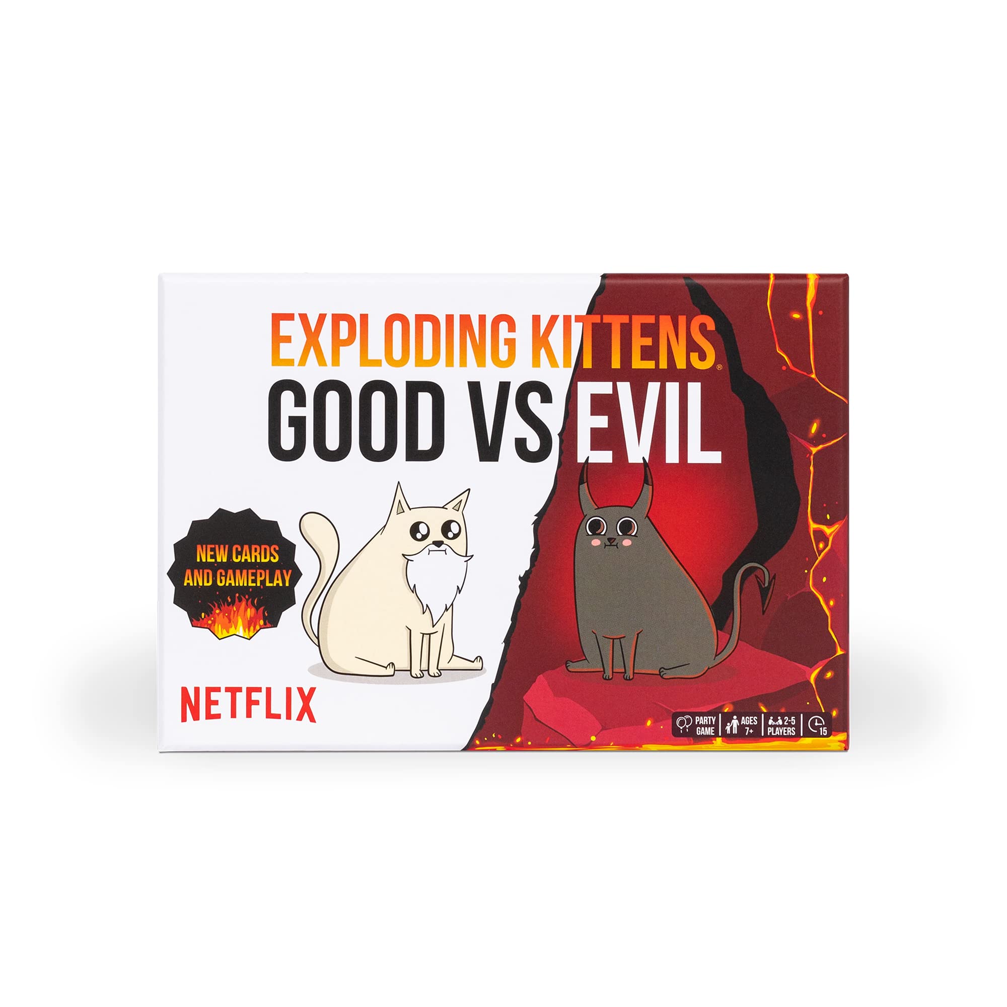 Jogo De Cartas Exploding Kittens Good Vs. Evil Com 55 Cartas