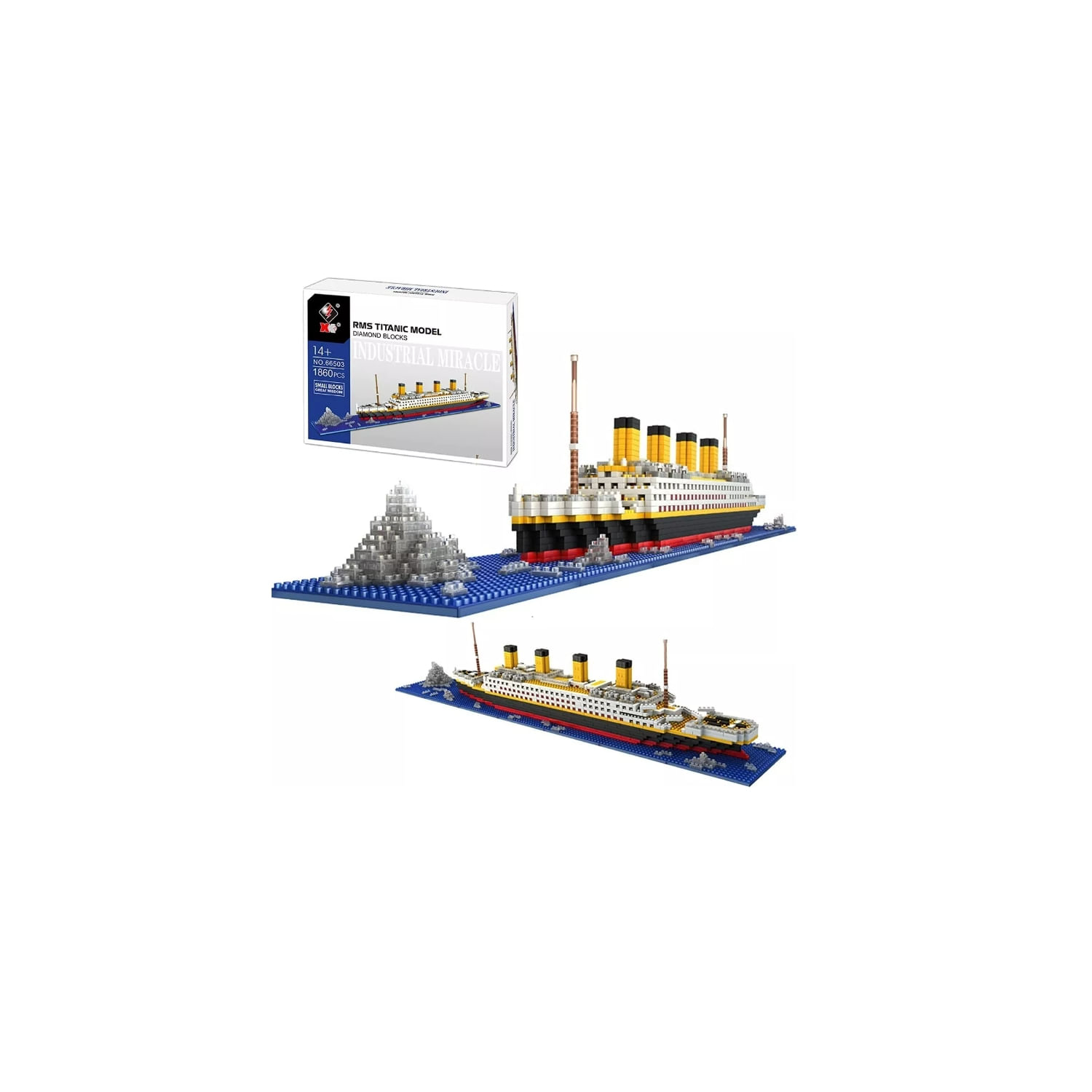 Conjunto De Construção Titanic Model 3d 1860 Peças Com Caixa