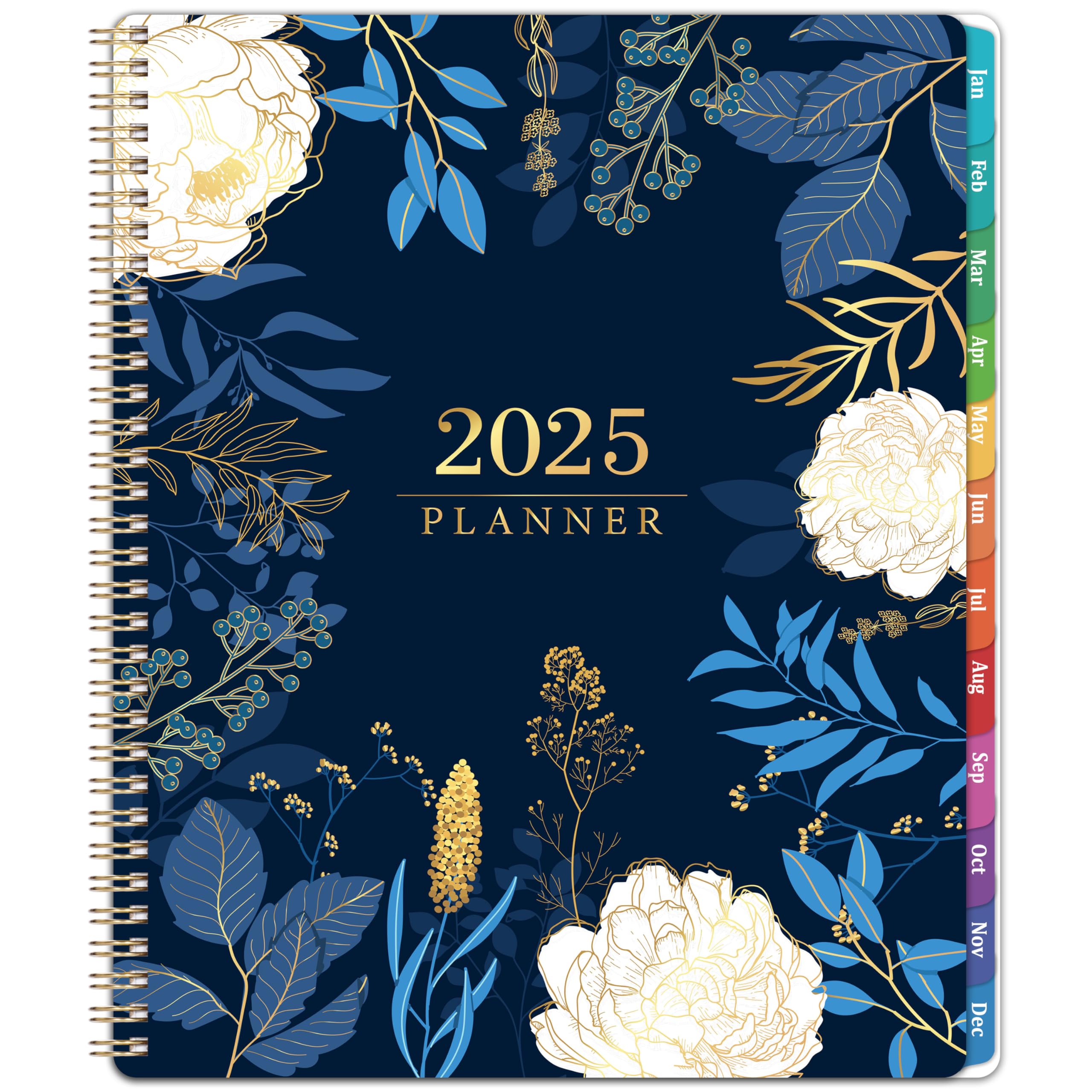 Planner Feteulo 2025 Semanal E Mensal 9x11cm Azul Marinho
