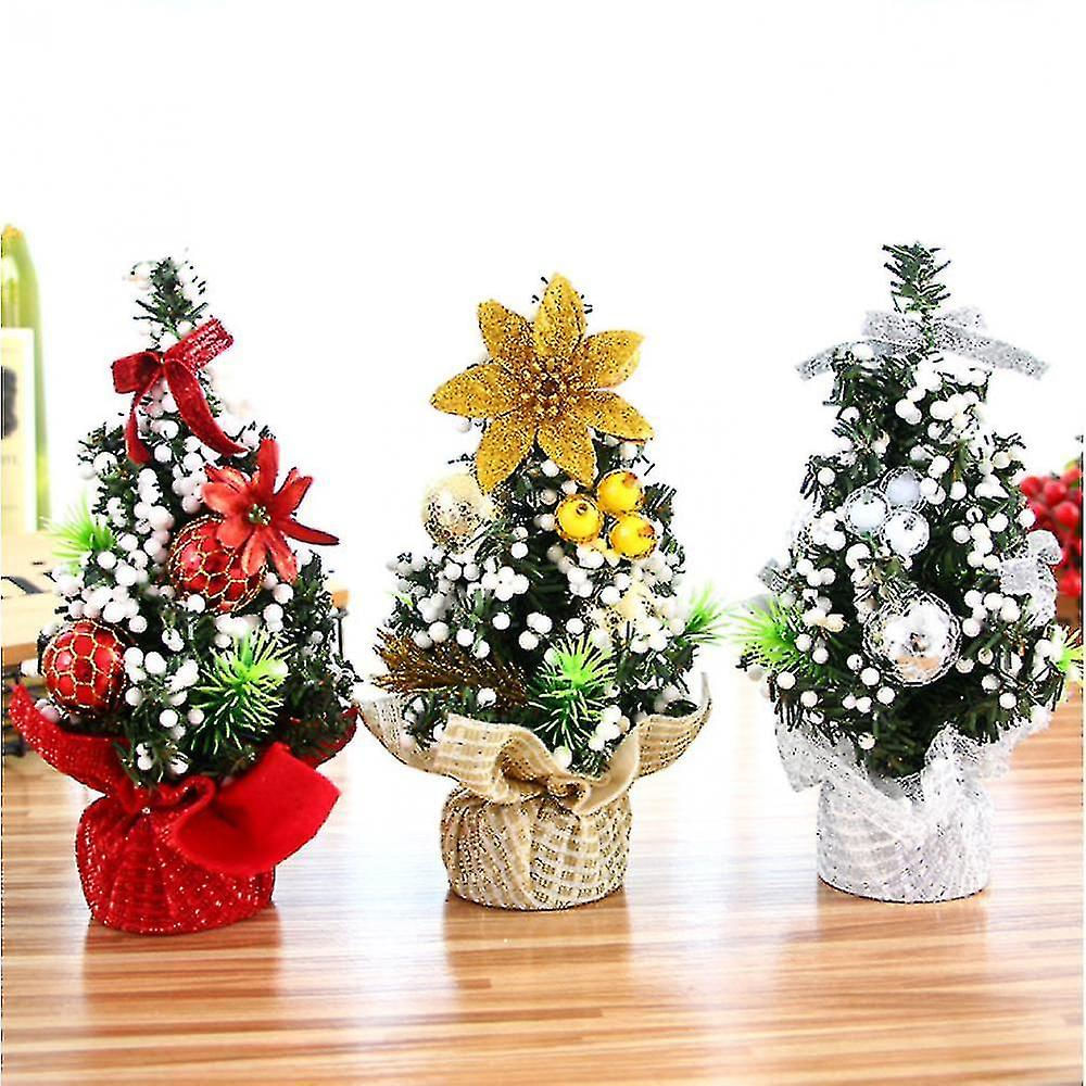 Mini Decorações Para Suportes Para Árvores De Natal - 3 Peças, 20 Cm De Altura, Para Casa