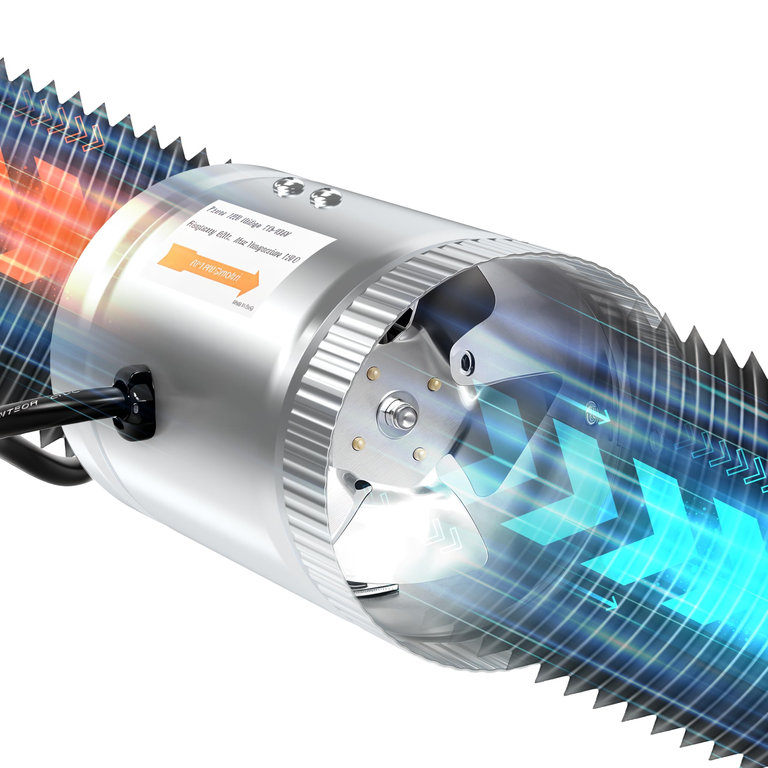 Ventilador De Duto Em Linha Booster Ipower 8" 420 Cfm Com Cabo De Alimentação