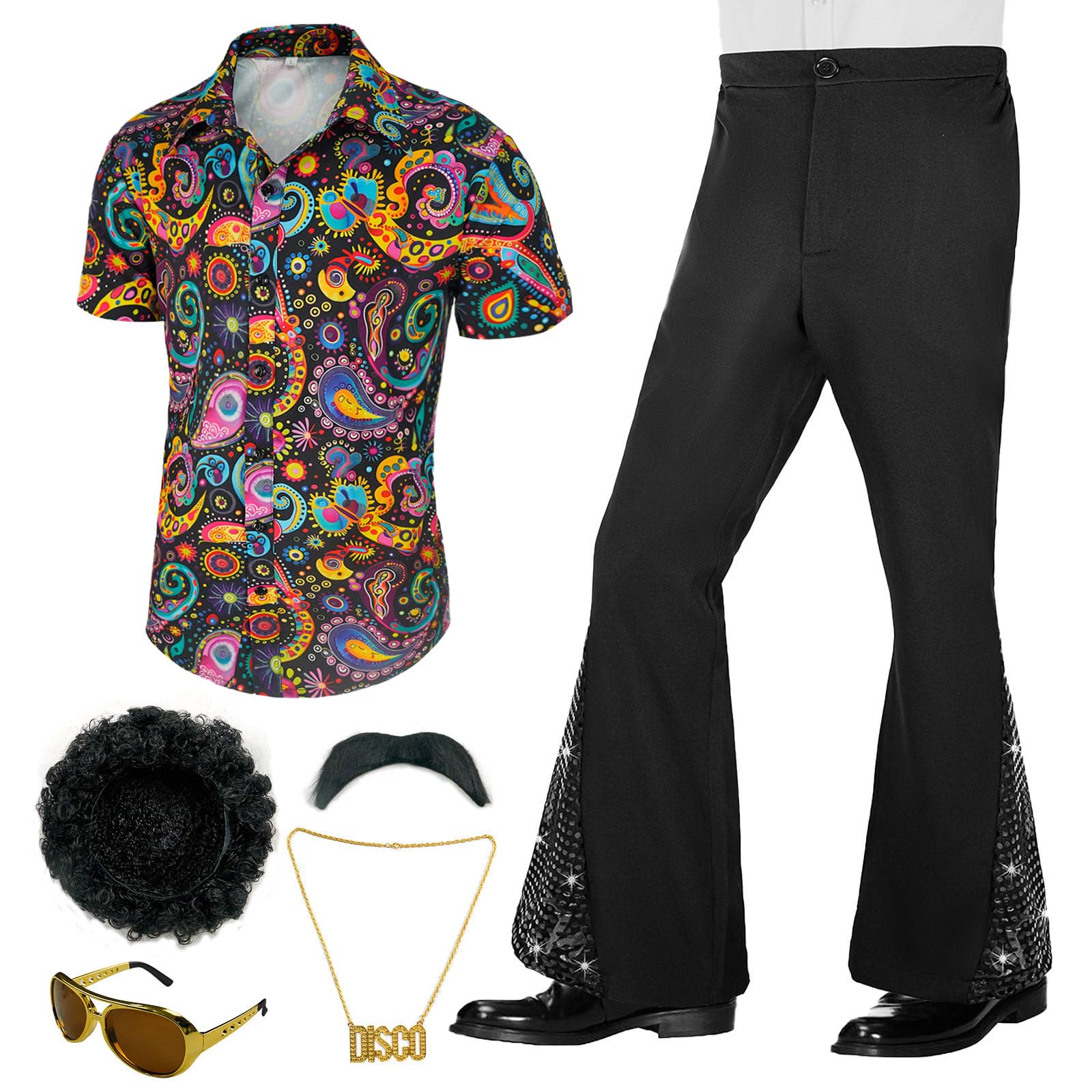 Fantasia Bongzuo, Roupa De Discoteca Dos Anos 70 Para Homens