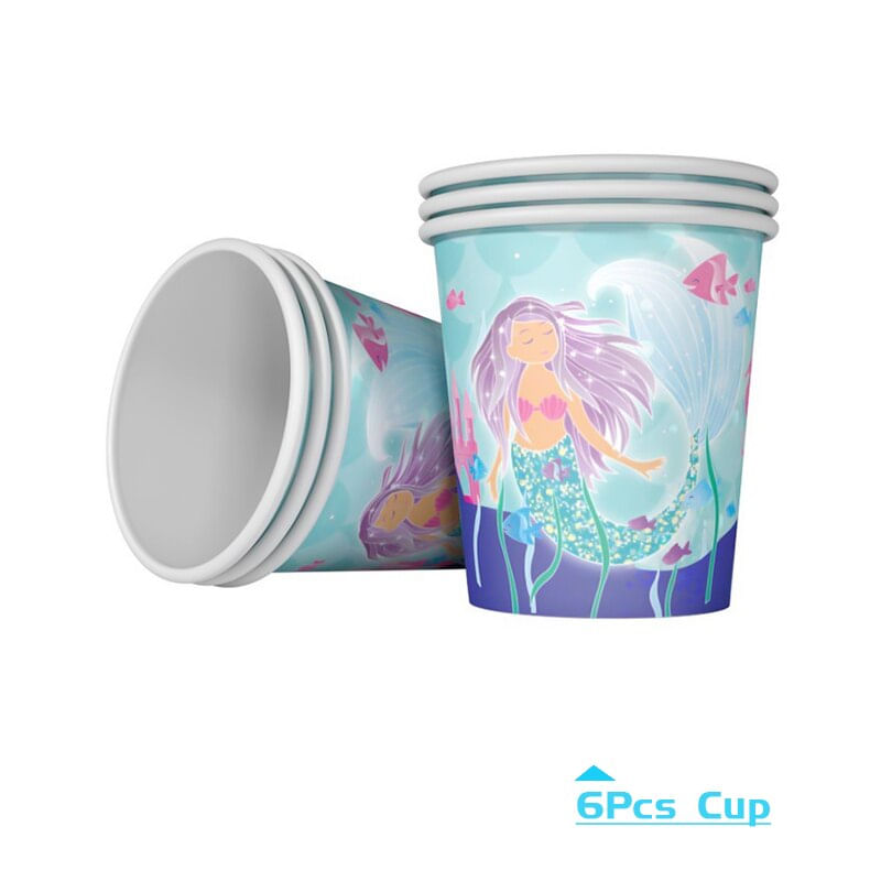 O Conjunto De Louças Descartáveis Da Festa Da Pequena Sereia, Girl's 1s