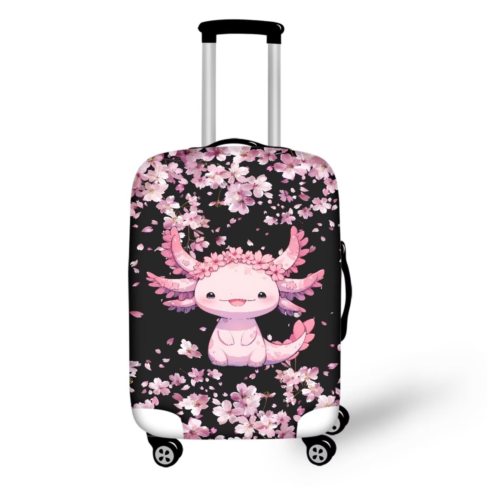 Capa De Bagagem Bigcardesigns Axolotl Flower Para 18-21 Polegadas
