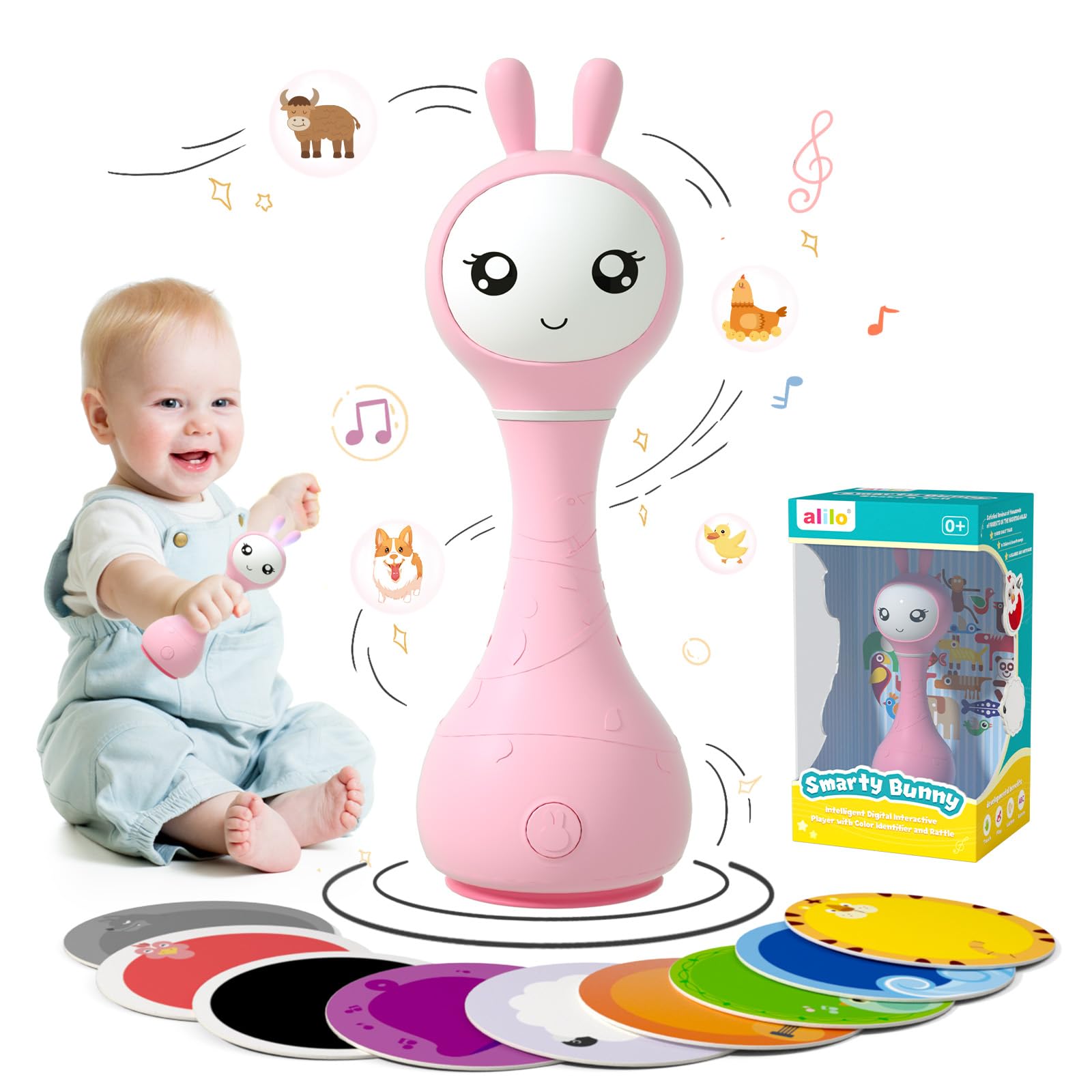 Brinquedos Musicais De Iluminação Baby Rattle Alilo Smart Bunny