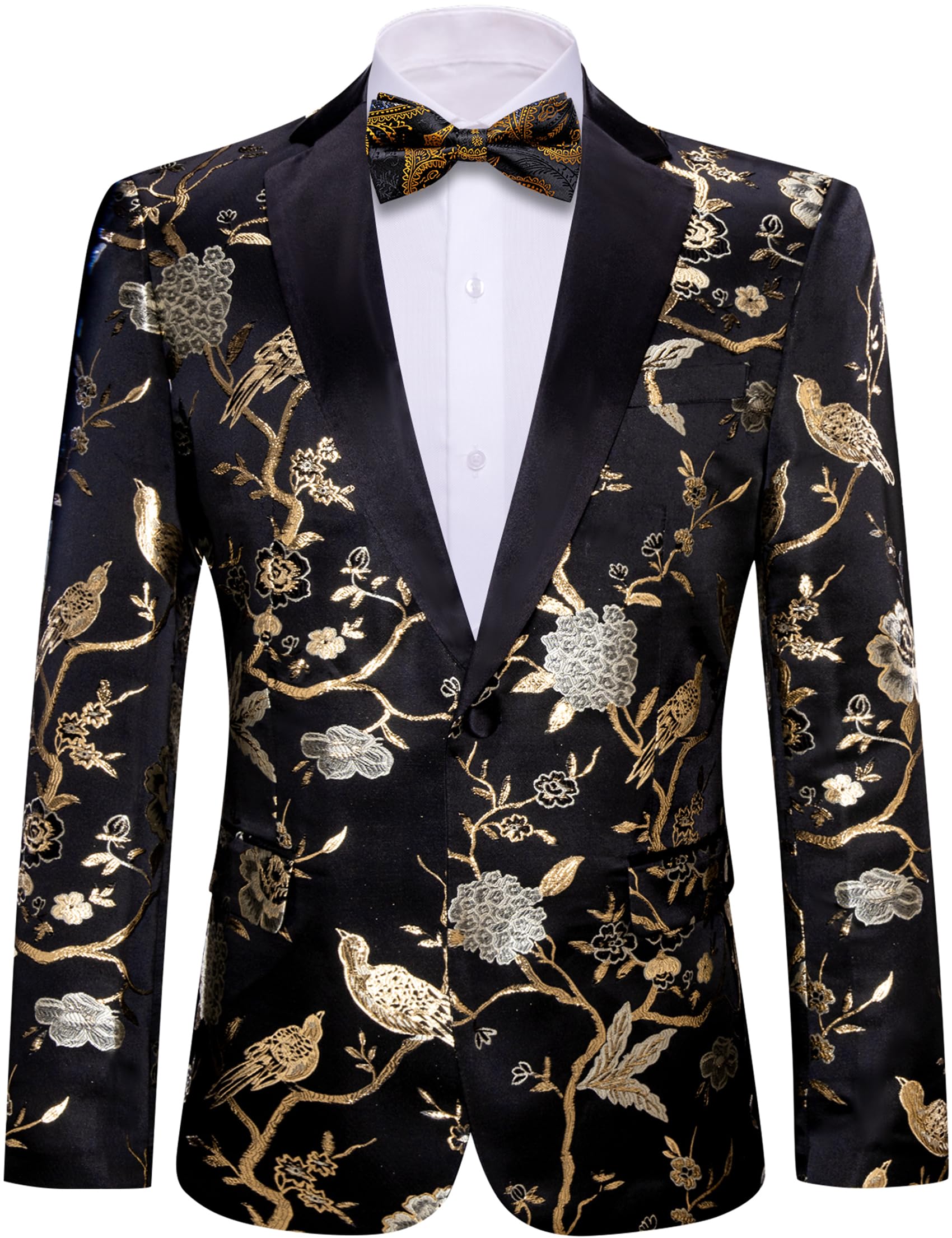 Blazer Suit Jacket Barry.wang Floral Paisley Para Homens
