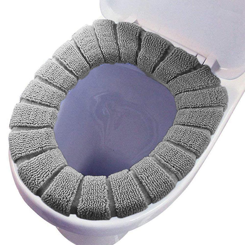 Cinzento#bathroom Soft Warmer Aquecedor Tecido Lavável Seat Cover