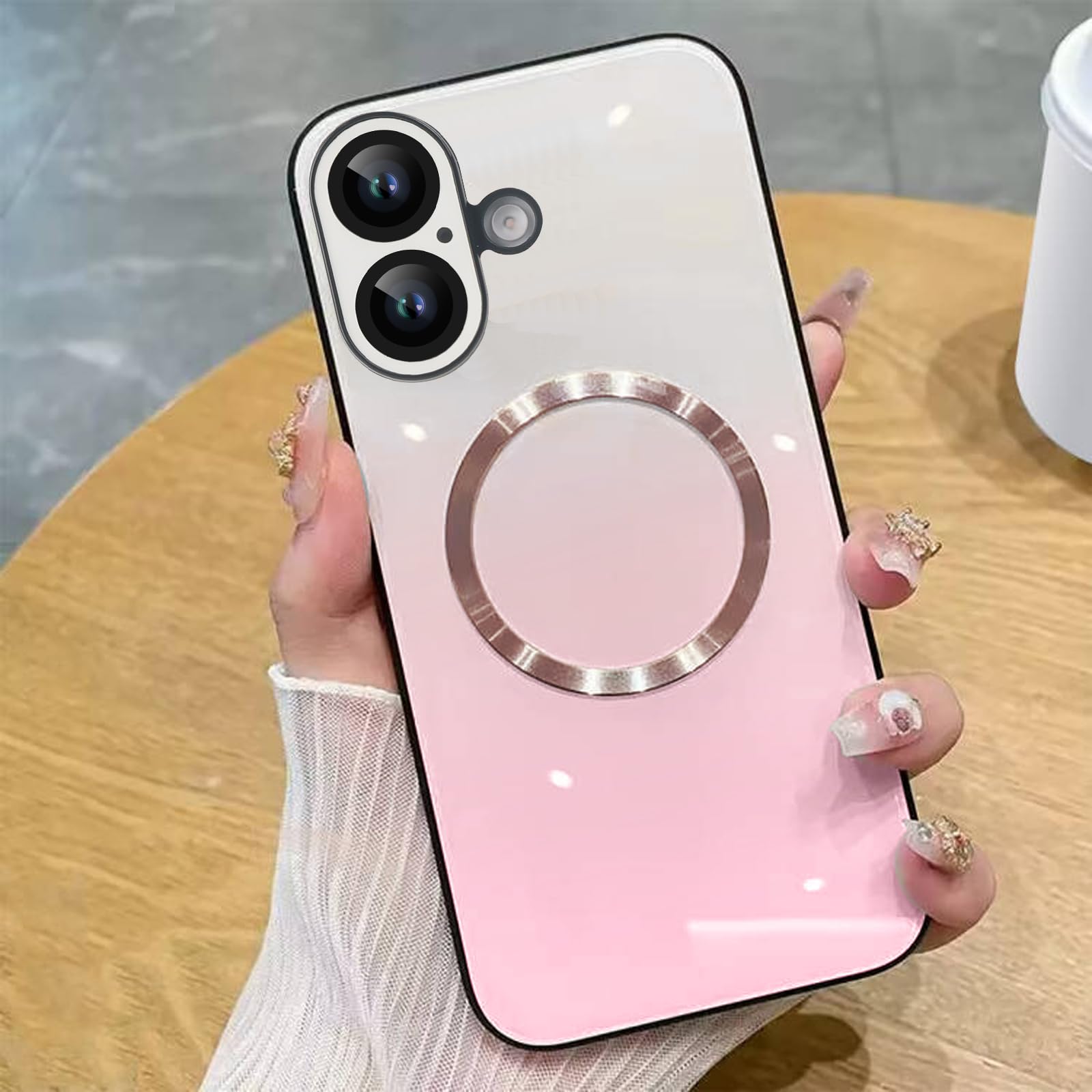 Capa Para Celular Guppy Compatível Com Iphone 16 Plus Magnetic Pink