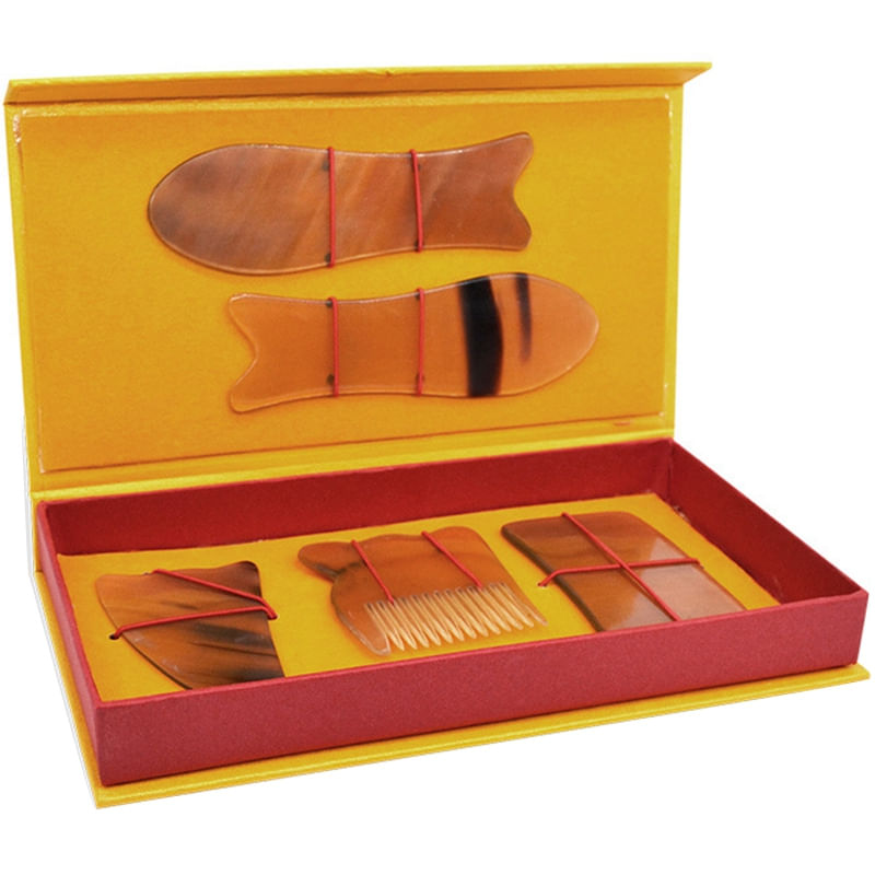 5 Peças Natural Gu Board Sing Mage Gua Sha Ser Tool Set Um