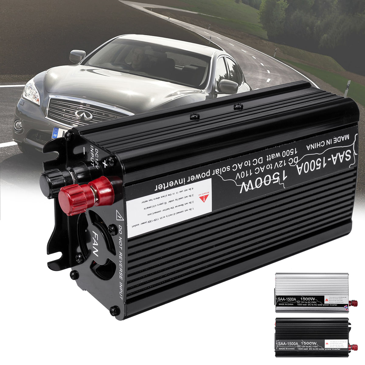 3000w Peak Car Power Inverter Dc12v A Ac110v Eficiente Usb U