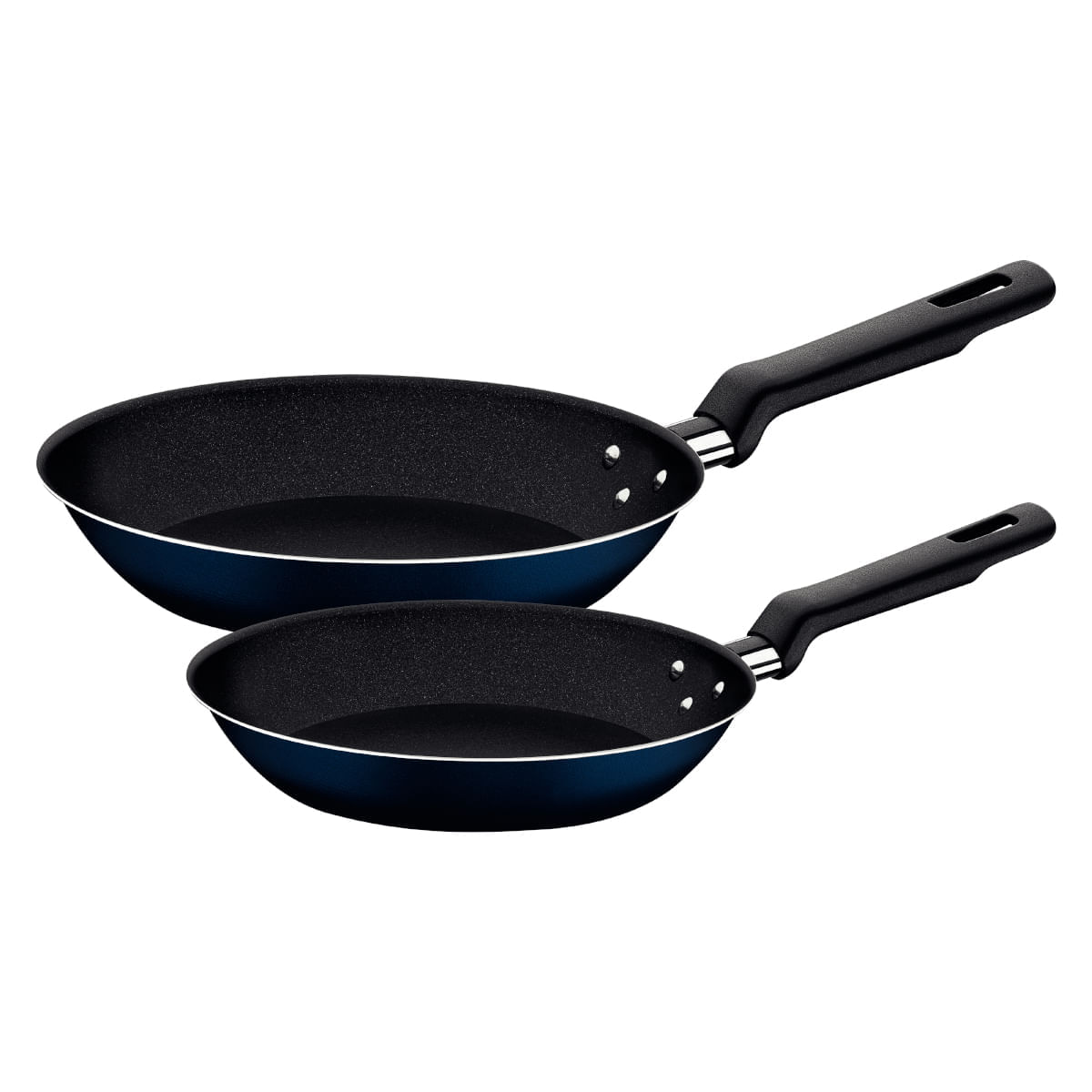 Jogo De Frigideiras Tramontina Ravena Azul Em Alumínio Antiaderente Starflon 2 Peças Tramontina