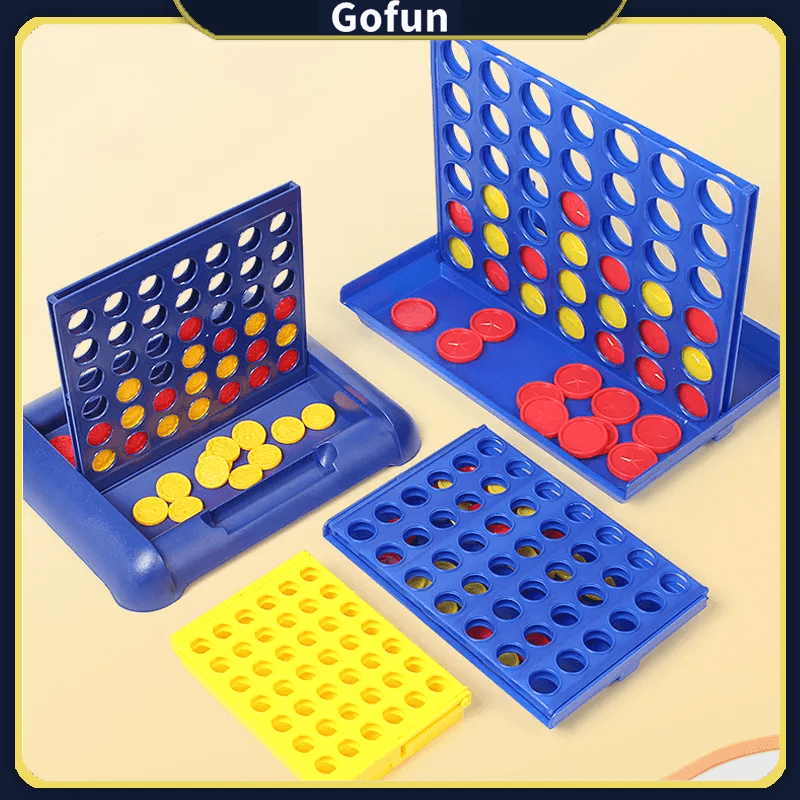 Brinquedo De Estratégia Board Game Connect 4 In A Row Para Crianças