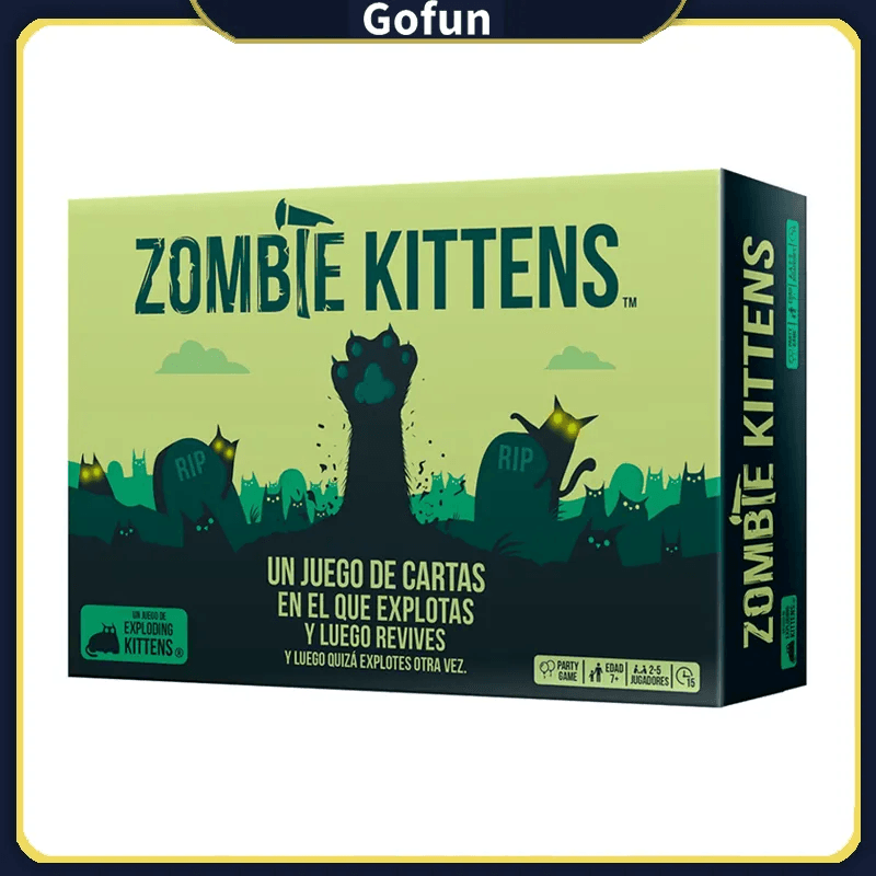 Jogo De Cartas Exploding Kittens Zombie Kittens Family Party