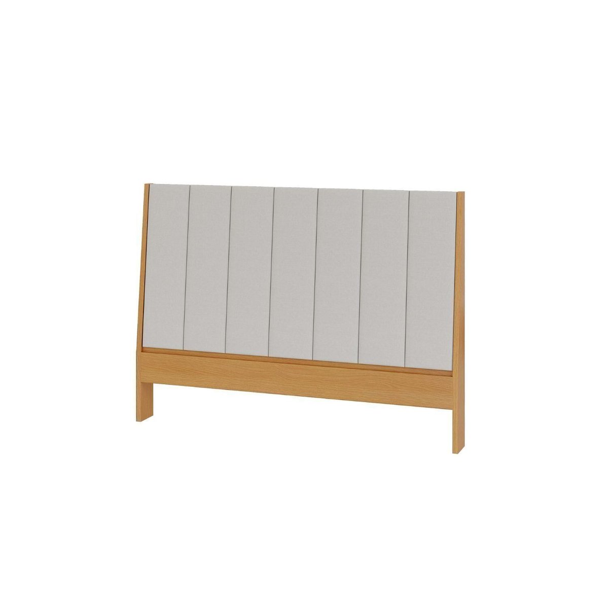 Cabeceira Para Cama De Casal Estofada 165cm Freijó Amadeirado/cinza Claro