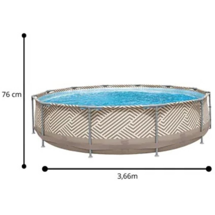 Piscina De Armação Circular 7.200 Litros Diâmetro 3,6 Metros Mor - imagem 4