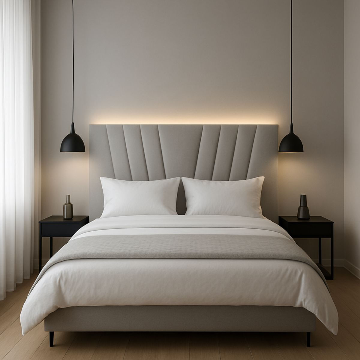 Cabeceira Cama Box Queen 160 Cm Lizza Em Linho Com Frame