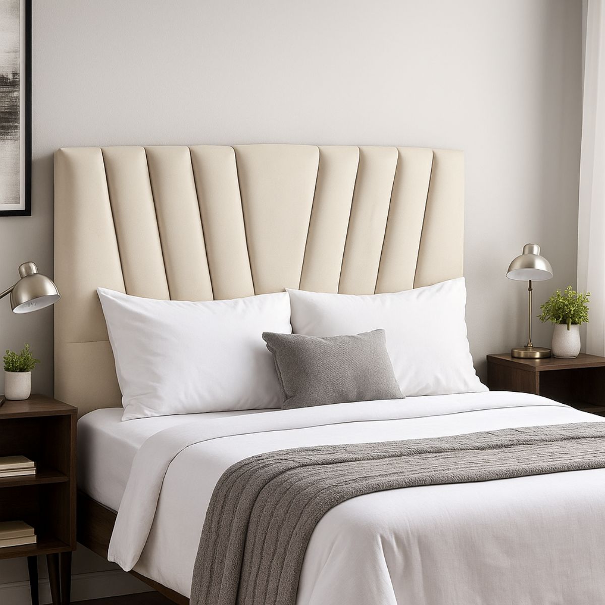 Cabeceira Cama Box Queen 160 Cm Lizza Em Linho Com Frame