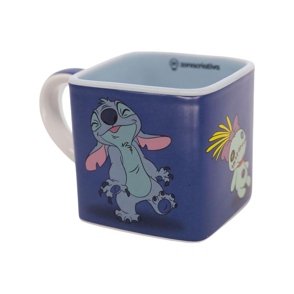 Caneca Cubo Stitch Voodo E Angel 300ml Zona Criativa - 10026495