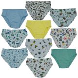 Kit 10 un - Cueca Infantil Slip Estampada e Lisa 100% algodão - GG