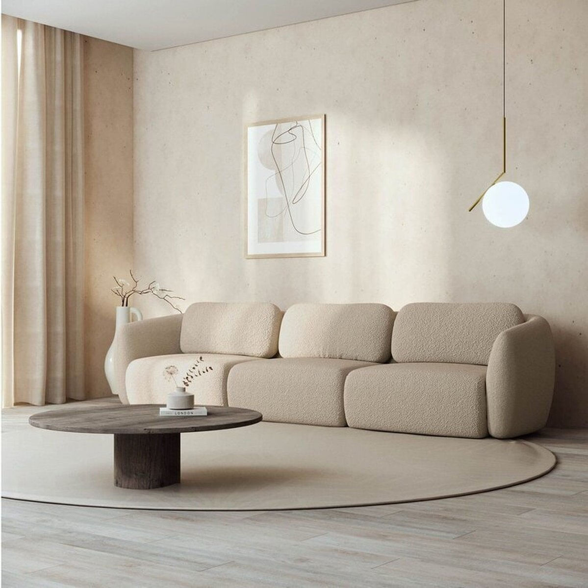 Conjunto Sofá Orla 3 Lugares 1 Esquerdo 1 Central 1 Direito Cabecasa Madeiramadeira Areia