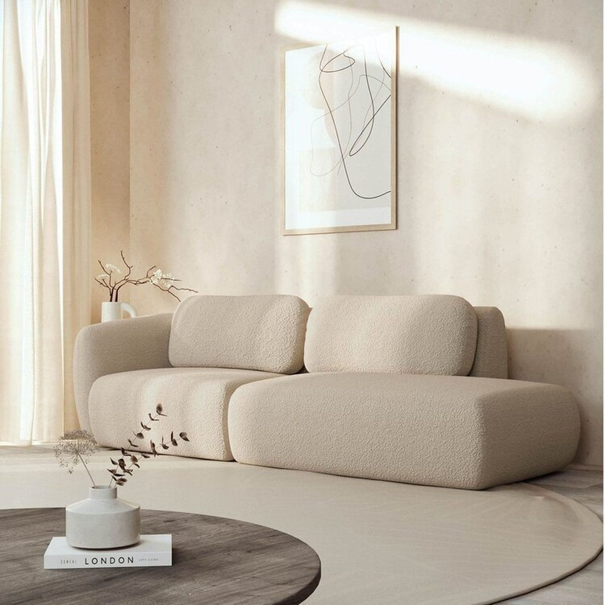 Conjunto Sofá Orla 1 Módulo 80cm Com Braço Esquerdo 1 Módulo Sumiê Direito Cabecasa Madeiramadeira Areia