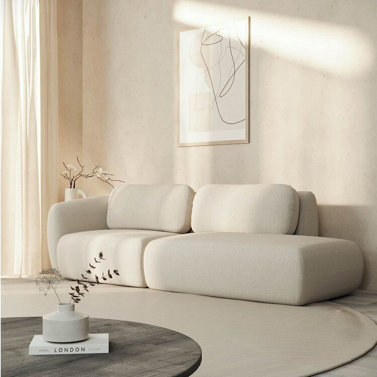 Conjunto Sofá Orla 1 Módulo 100cm Com Braço Esquerdo 1 Módulo Sumiê Direito Cabecasa Madeiramadeira Espuma Do Mar