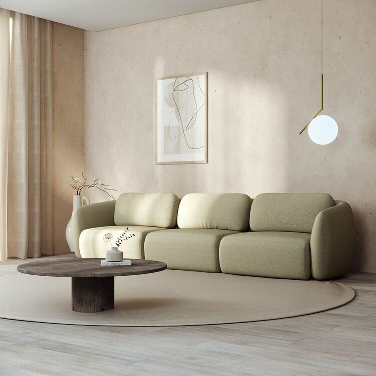 Conjunto Sofá Orla 3 Lugares 1 Esquerdo 1 Central 1 Direito Cabecasa Madeiramadeira Verde Água