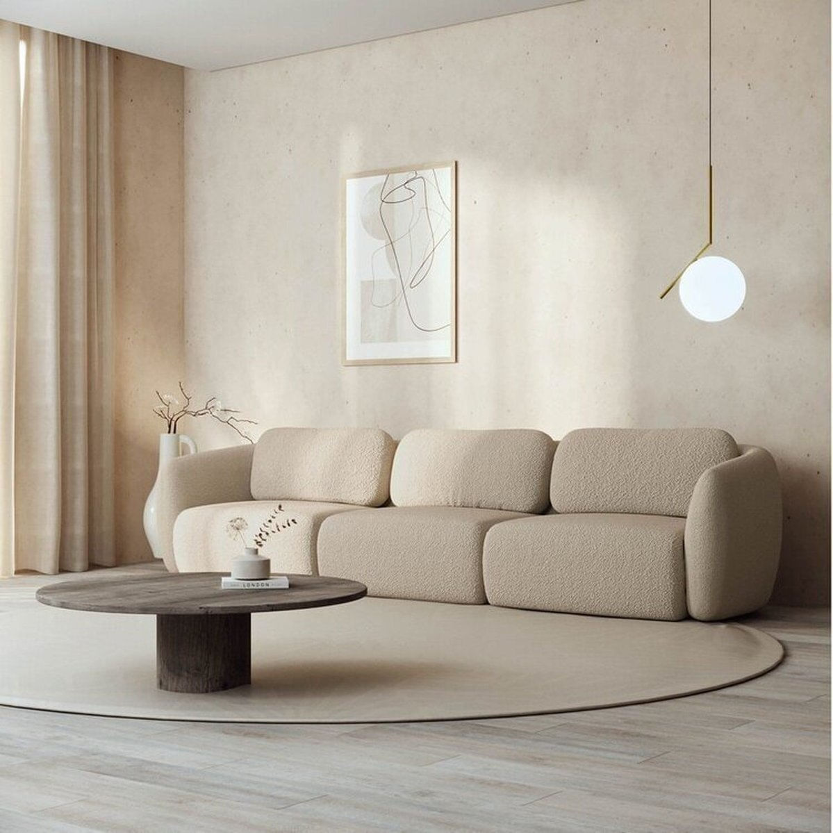 Conjunto Sofá Orla 3 Lugares 1 Esquerdo 1 Central 1 Direito Cabecasa Madeiramadeira Areia