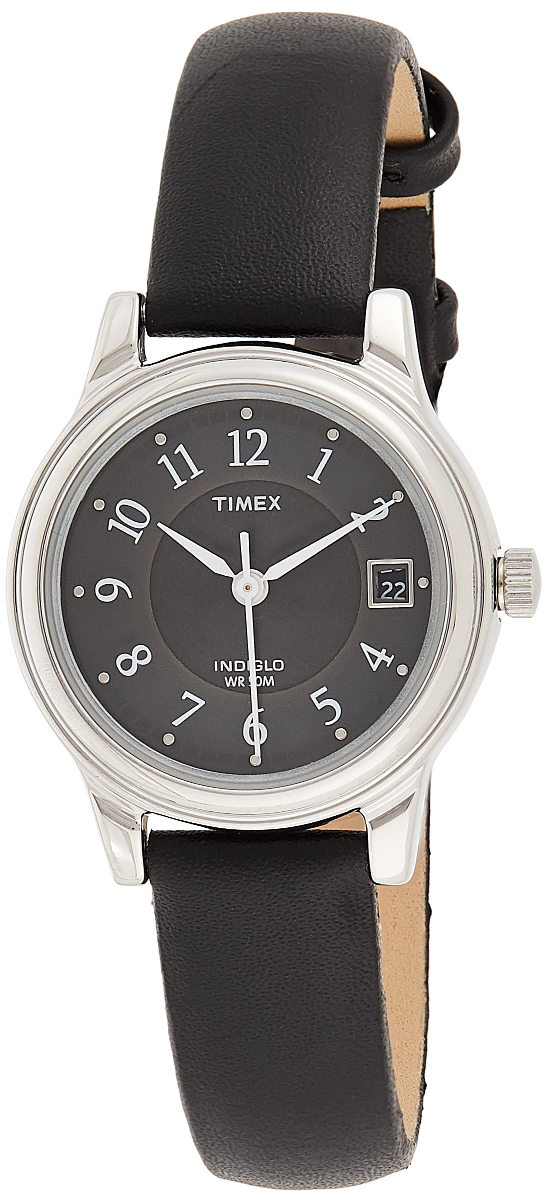 Relógio Timex Porter Street T29291 Com Pulseira De Couro Preta Feminina