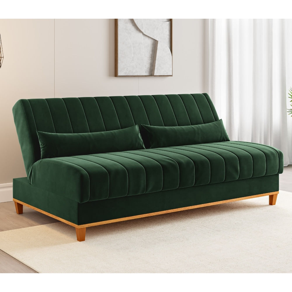 Sofá Cama 180cm Veludo Santorini Viero