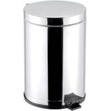 LIXEIRA INOX COM PEDAL E RECIPIENTE INTERNO DE PLÁSTICO 10,5L