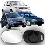 Lente Espelho Retrovisor Clio 1999 Até 2012 Logan 2006/2009 Megane 2000 Lado Esquerdo Removel Sb161