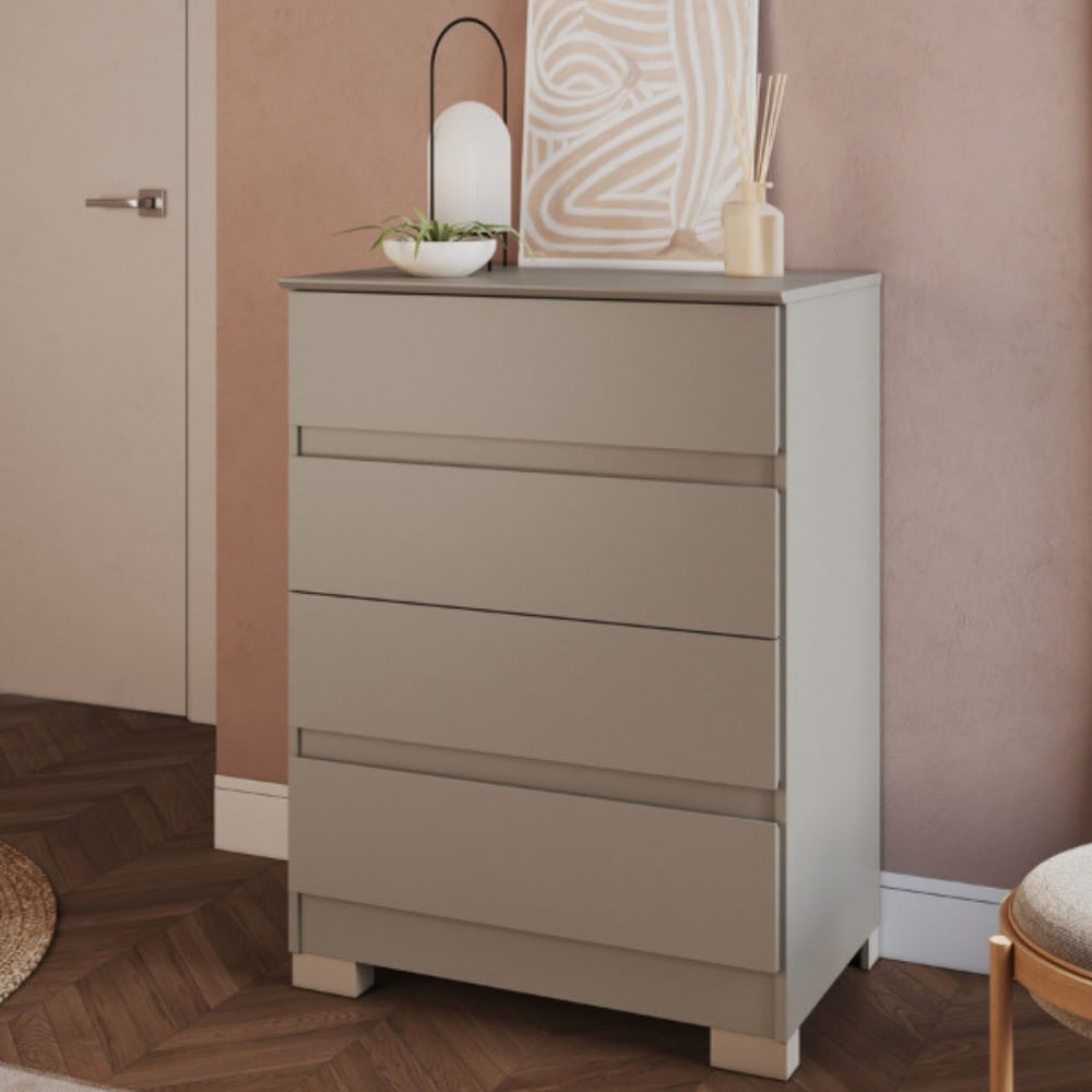 Cômoda 4 Gavetas Com Pés Maia Móveis Castro