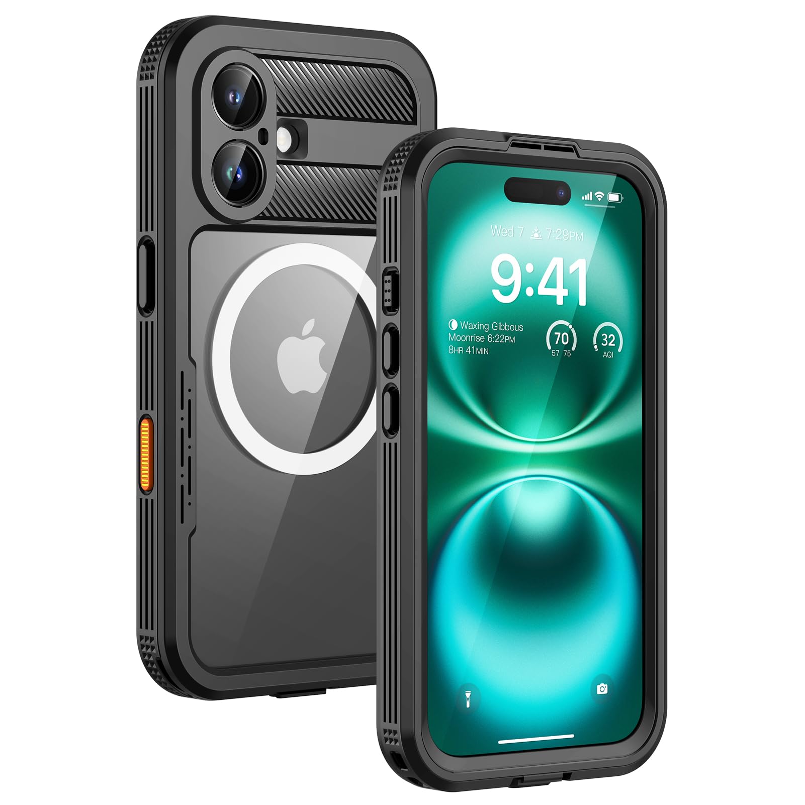 Capa De Telefone Lanhiem Magnetic Para Iphone 16 Plus À Prova D'água