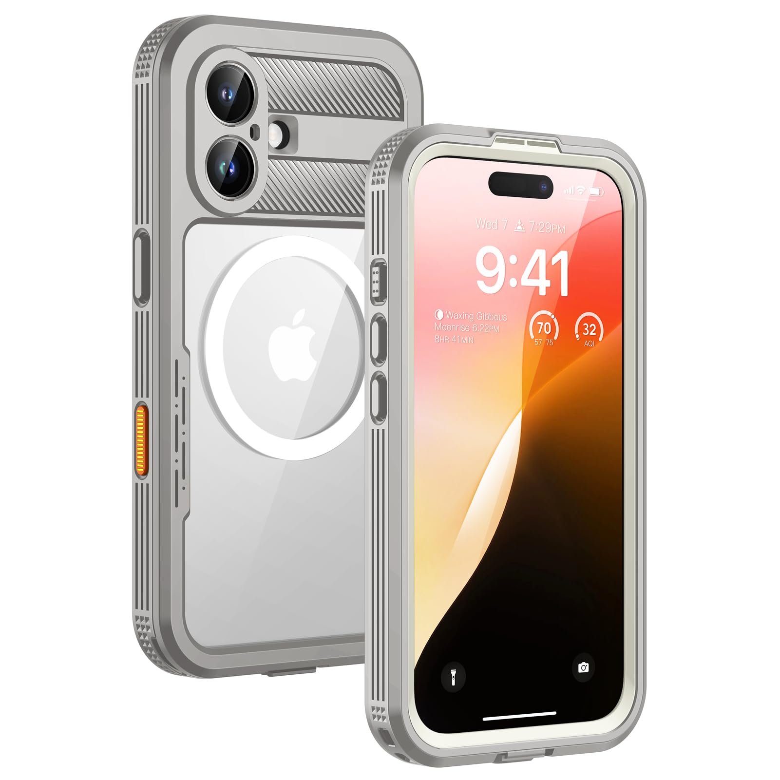 Capa De Telefone Lanhiem Magnetic Para Iphone 16 Ip68 À Prova D'água