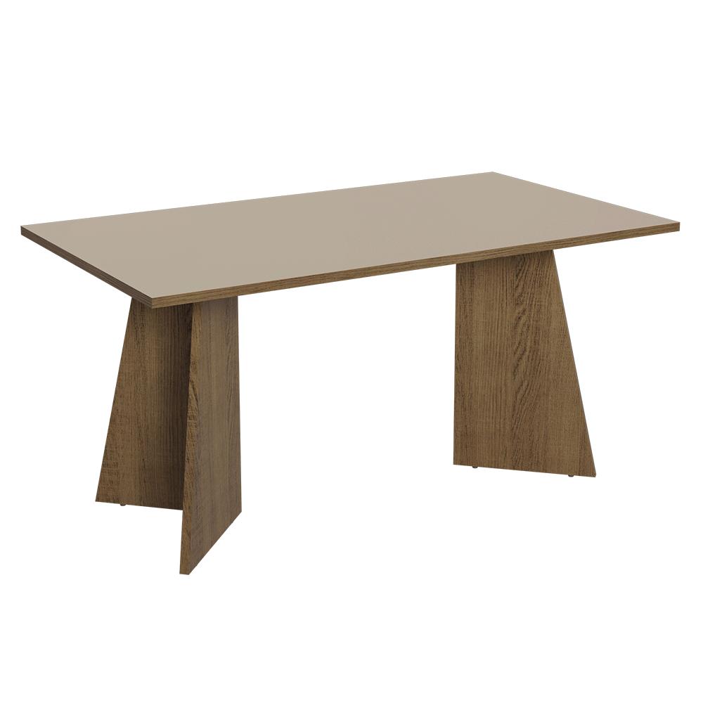 Mesa De Jantar Retangular Tampo De Madeira 5389 Rustic/crema Madesa