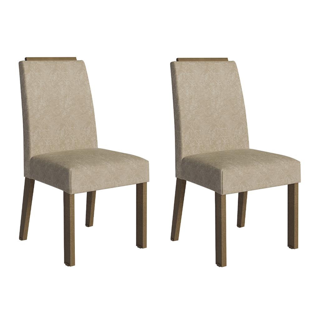Kit 2 Cadeiras De Jantar 4255 Com Espaldar Rustic/imperial Madesa