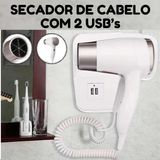 Secador Compacto Branco Para Hotéis E Banheiros 110v