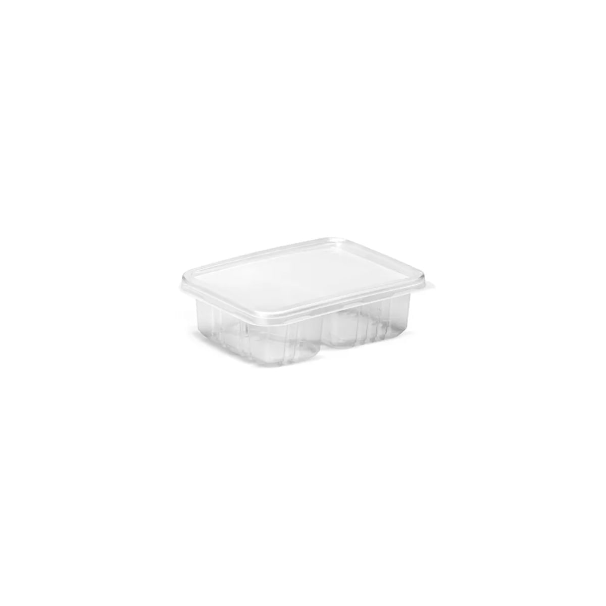 100un Pote Refeição Com 2 Divisórias 500ml G321 Transparente Freezer Microondas Galvanotek Galvanotek